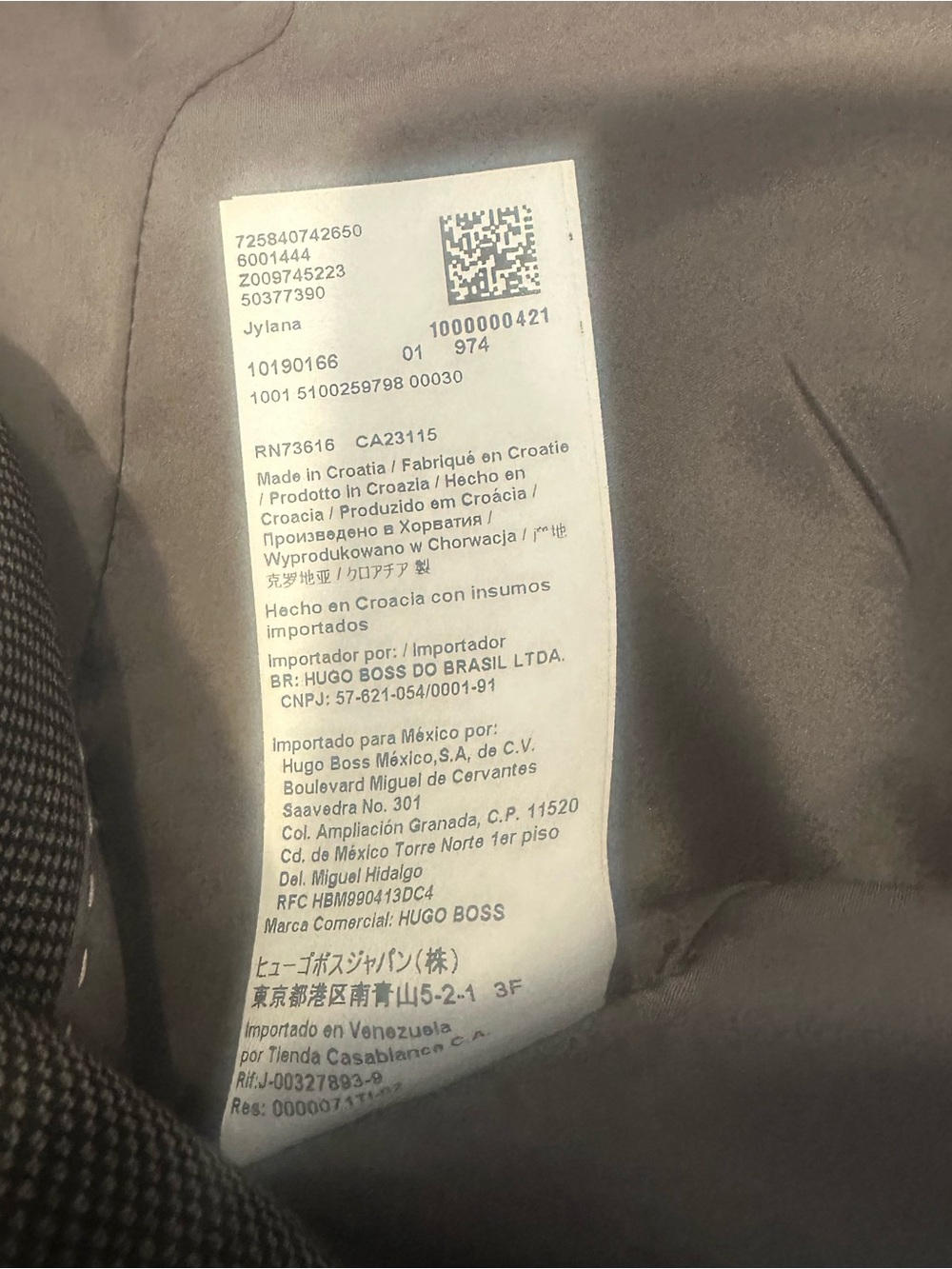 BOSS Hugo Boss Women's Gray Two-Button Tailored Blazer Size 6 - Picture 11 of 12